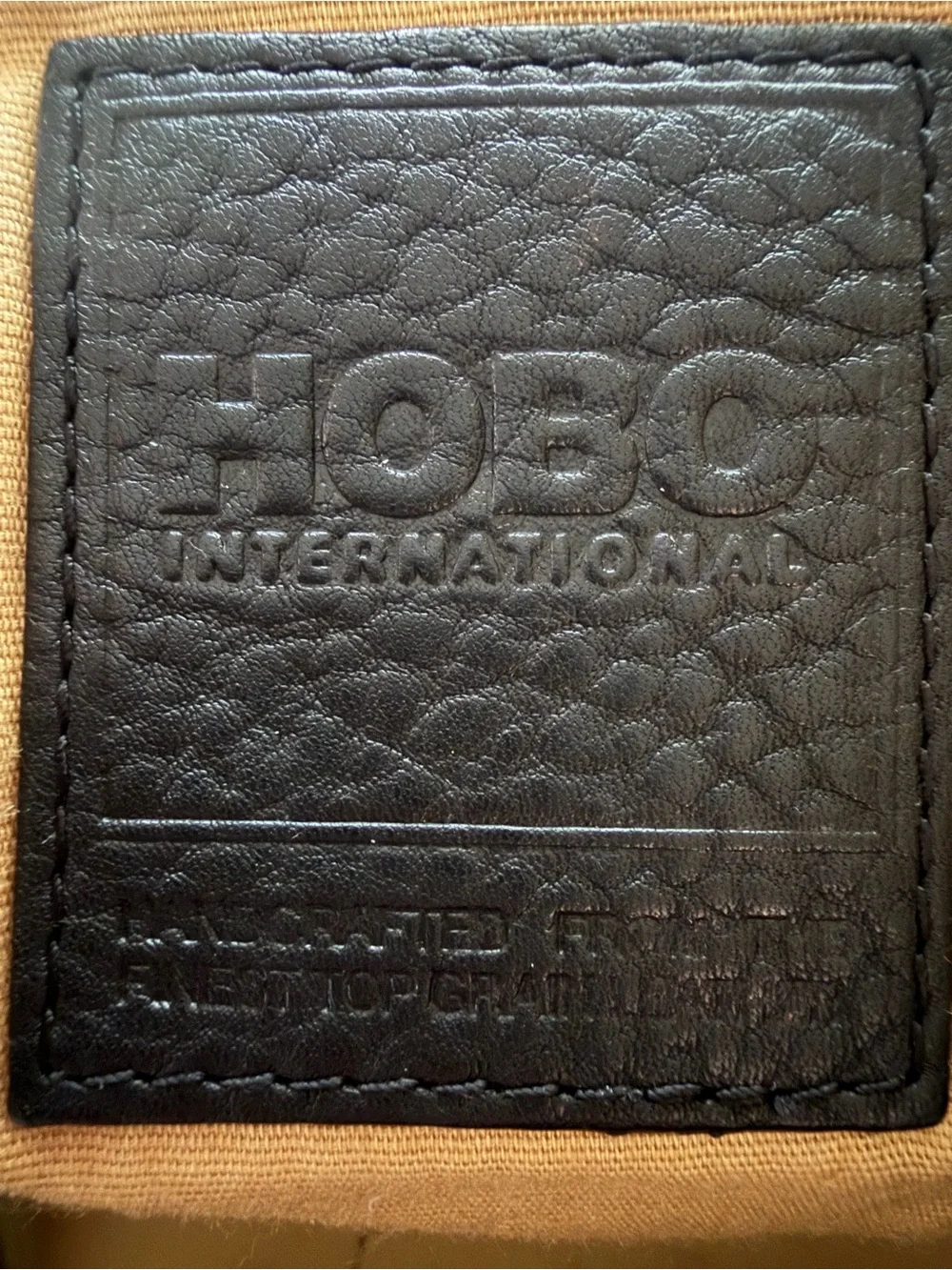 HOBO International Black Suede Croc Embossed Leather Shoulder Tote Bag